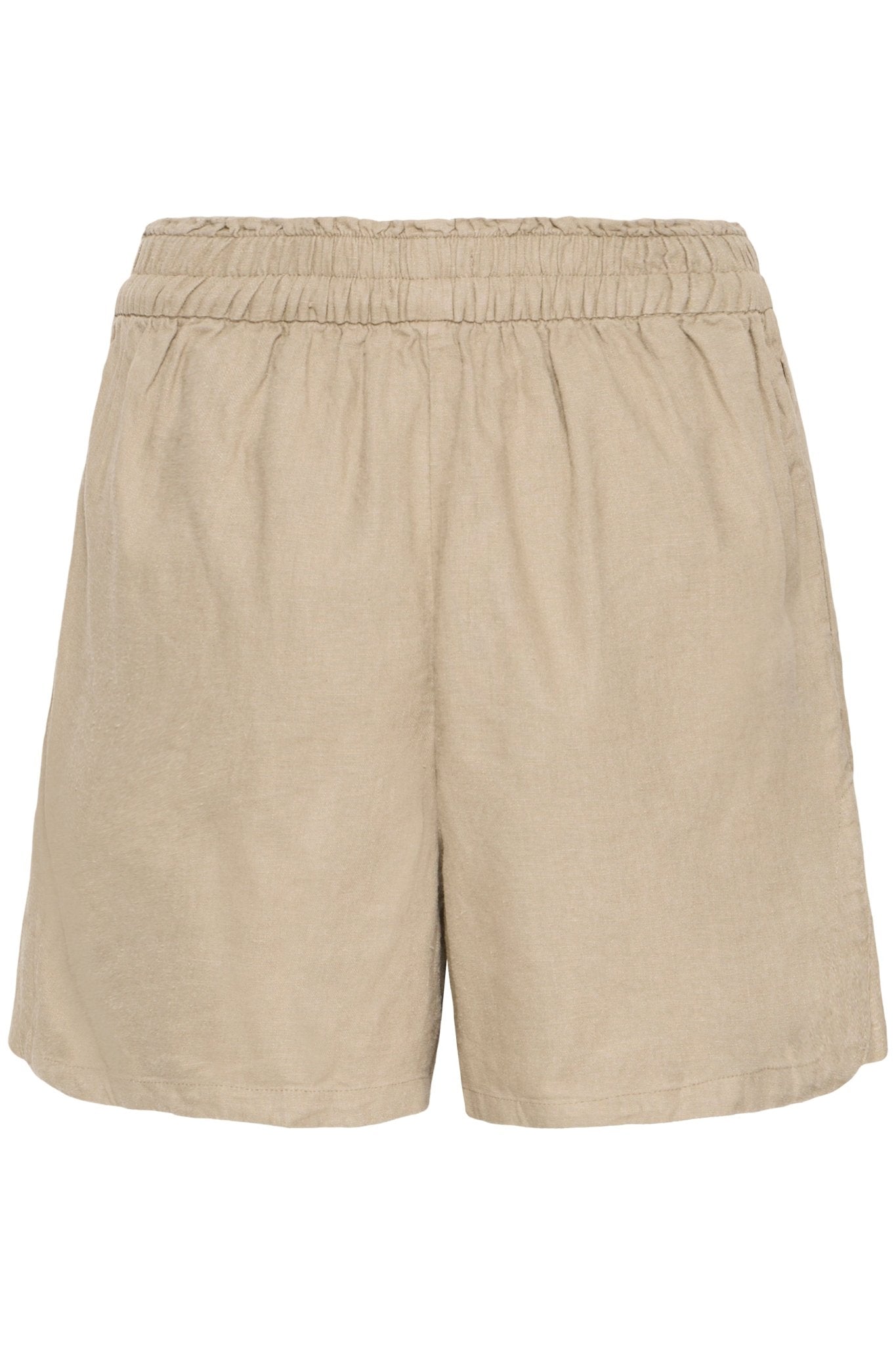 Shorts mit elastischem Bund und Bindeband in Schwarz oder Beige - Blossom Hair & Fashion