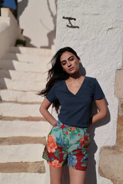 Sommerliches Baumwollshirt in verschiedenen Farben - Blossom Hair & Fashion
