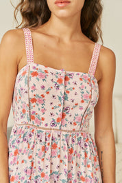 Sommerliches Maxikleid mit Spaghettiträgern im Boho - Stil - Blossom Hair & Fashion