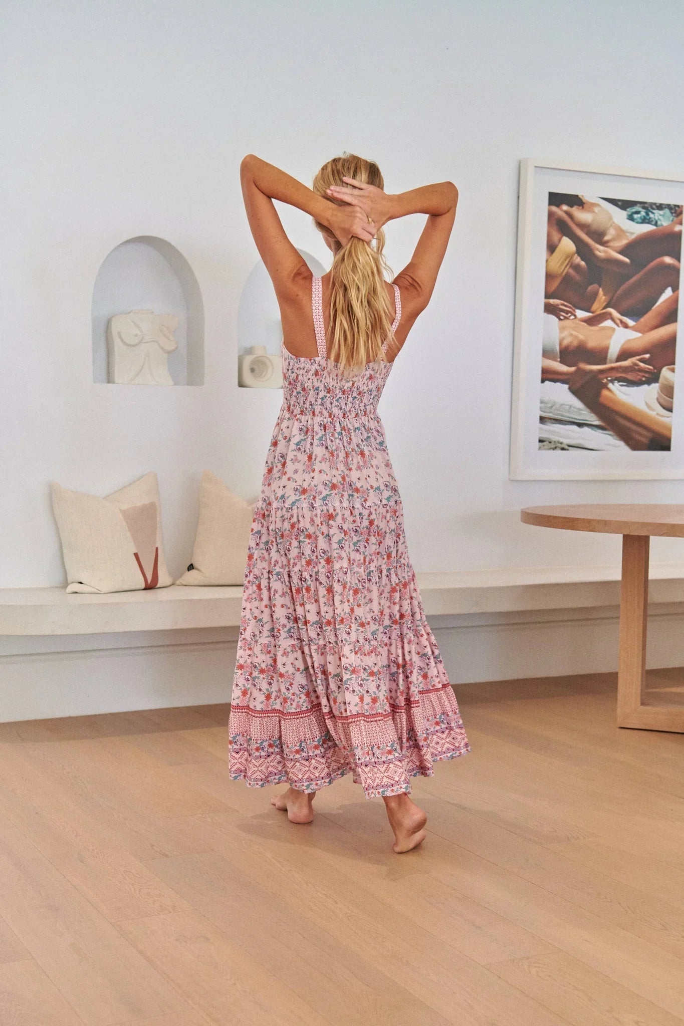 Sommerliches Maxikleid mit Spaghettiträgern im Boho - Stil - Blossom Hair & Fashion