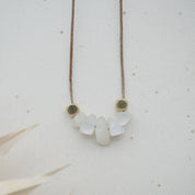 Stilvolle LILLA Kette mit Mondsteinen - Blossom Hair & Fashion