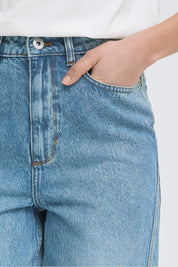 Straight Leg Jeans Ankle Length Hellblau - Blossom Hair & Fashion