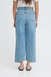 Straight Leg Jeans Ankle Length Hellblau - Blossom Hair & Fashion