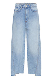 Straight Leg Jeans Ankle Length Hellblau - Blossom Hair & Fashion