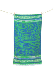 Strandtuch Milos mit Animal - Print und Bordüre - Blossom Hair & Fashion