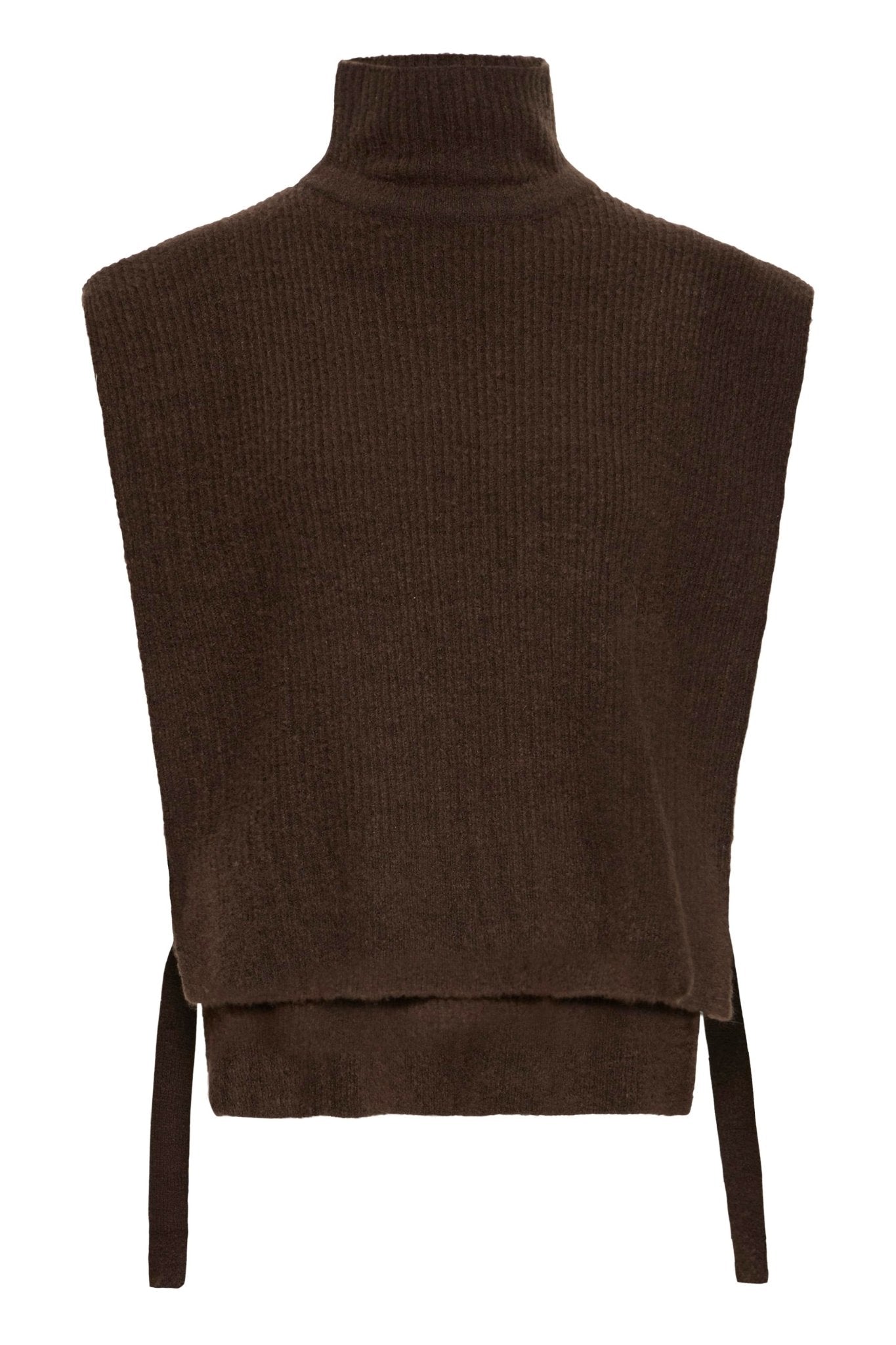 Strickponcho braun mit Rollkragen - Blossom Hair & Fashion