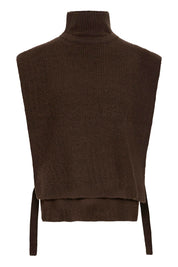 Strickponcho braun mit Rollkragen - Blossom Hair & Fashion
