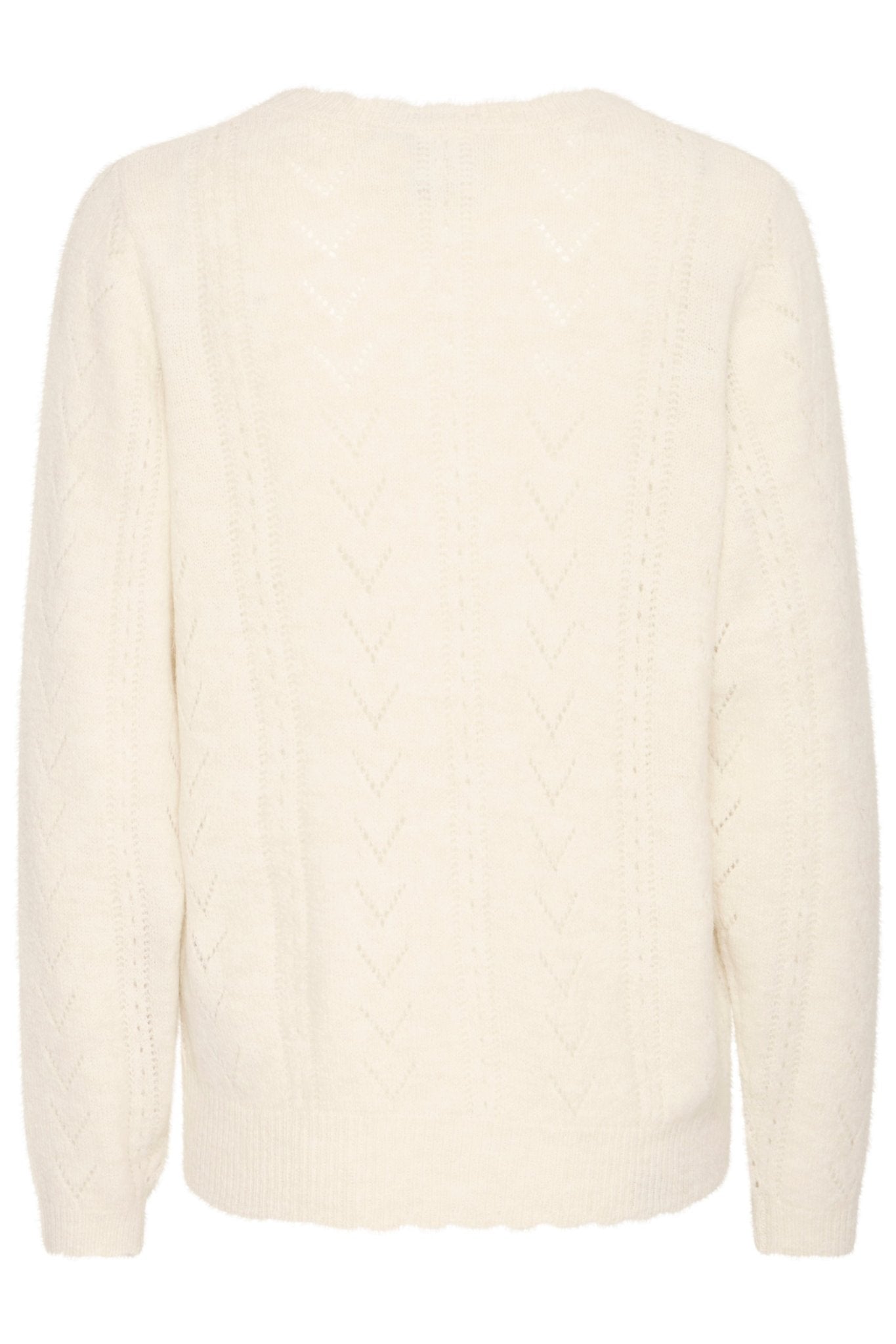 Strickpullover creme mit Ajourmuster - Blossom Hair & Fashion
