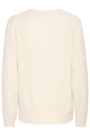 Strickpullover creme mit Ajourmuster - Blossom Hair & Fashion