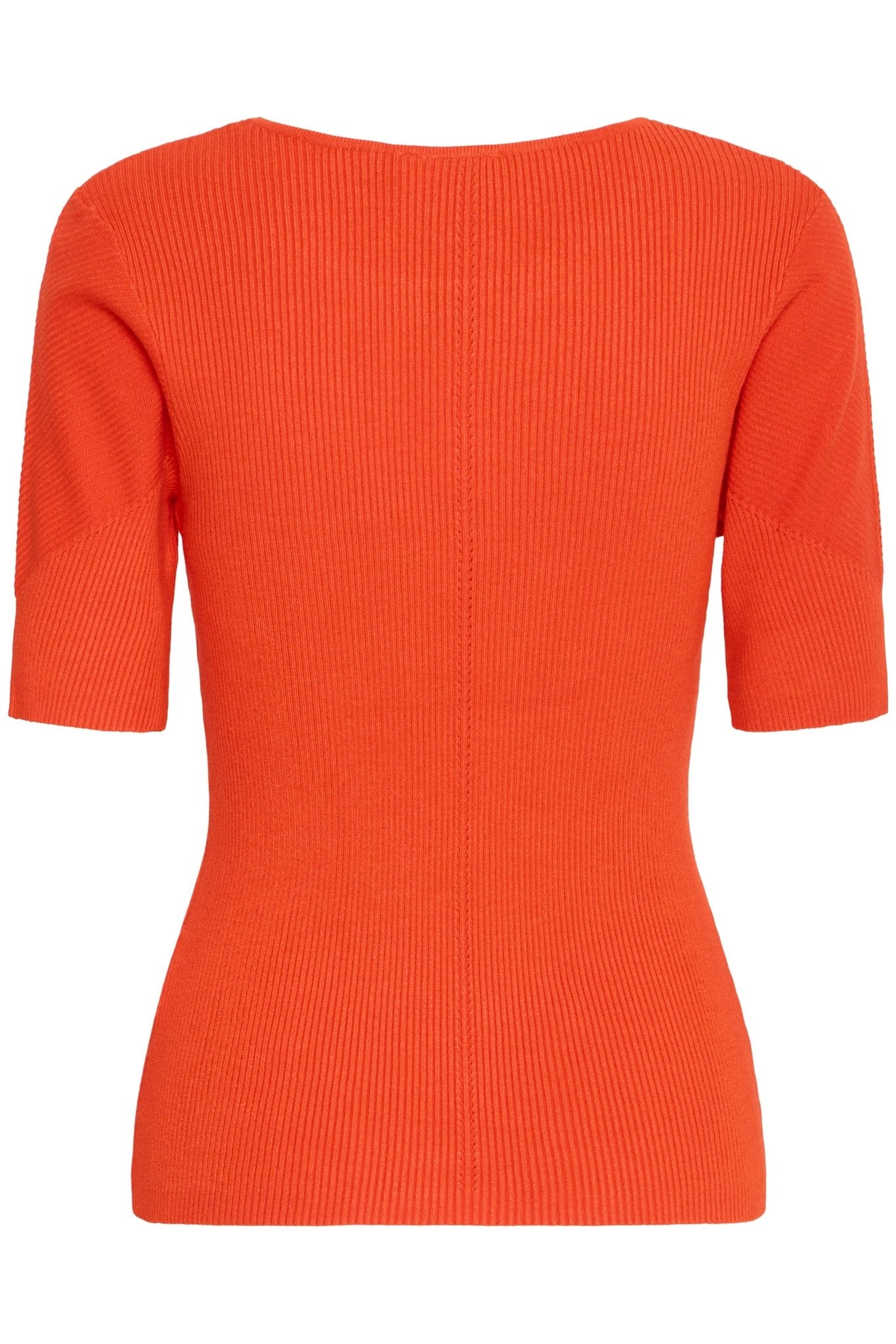 Strickshirt kurzarm in Orange - Blossom Hair & Fashion