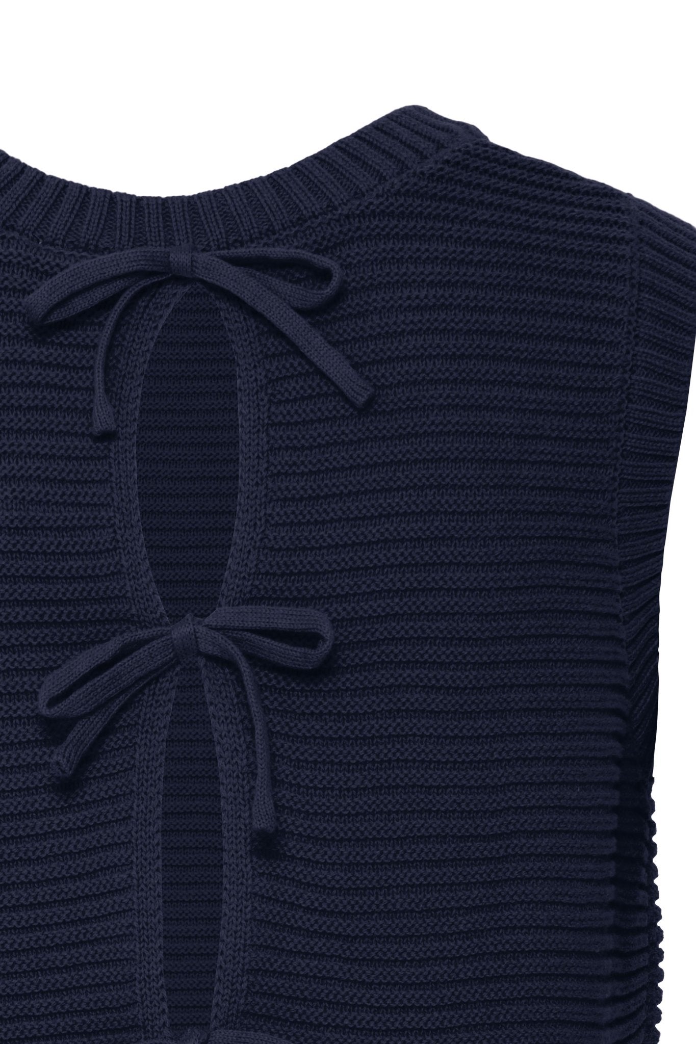 Stricktop mit Schleifendetail in Pink oder Navy - Blossom Hair & Fashion
