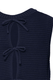 Stricktop mit Schleifendetail in Pink oder Navy - Blossom Hair & Fashion