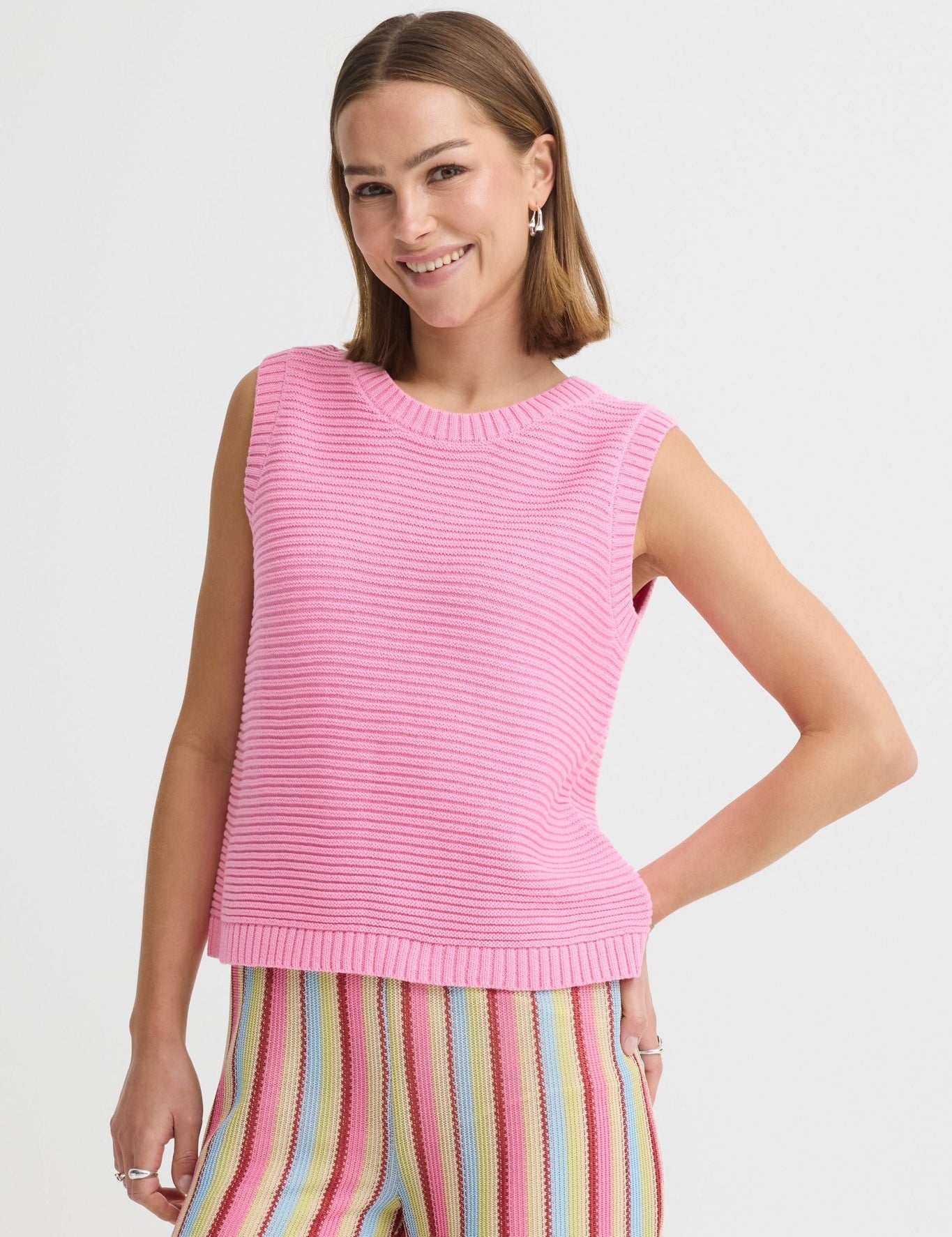 Stricktop mit Schleifendetail in Pink oder Navy - Blossom Hair & Fashion