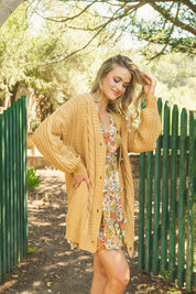 Stylischer Damen Cardigan mit Zopfmuster – Perfekt für Herbst & Winter - Blossom Hair & Fashion