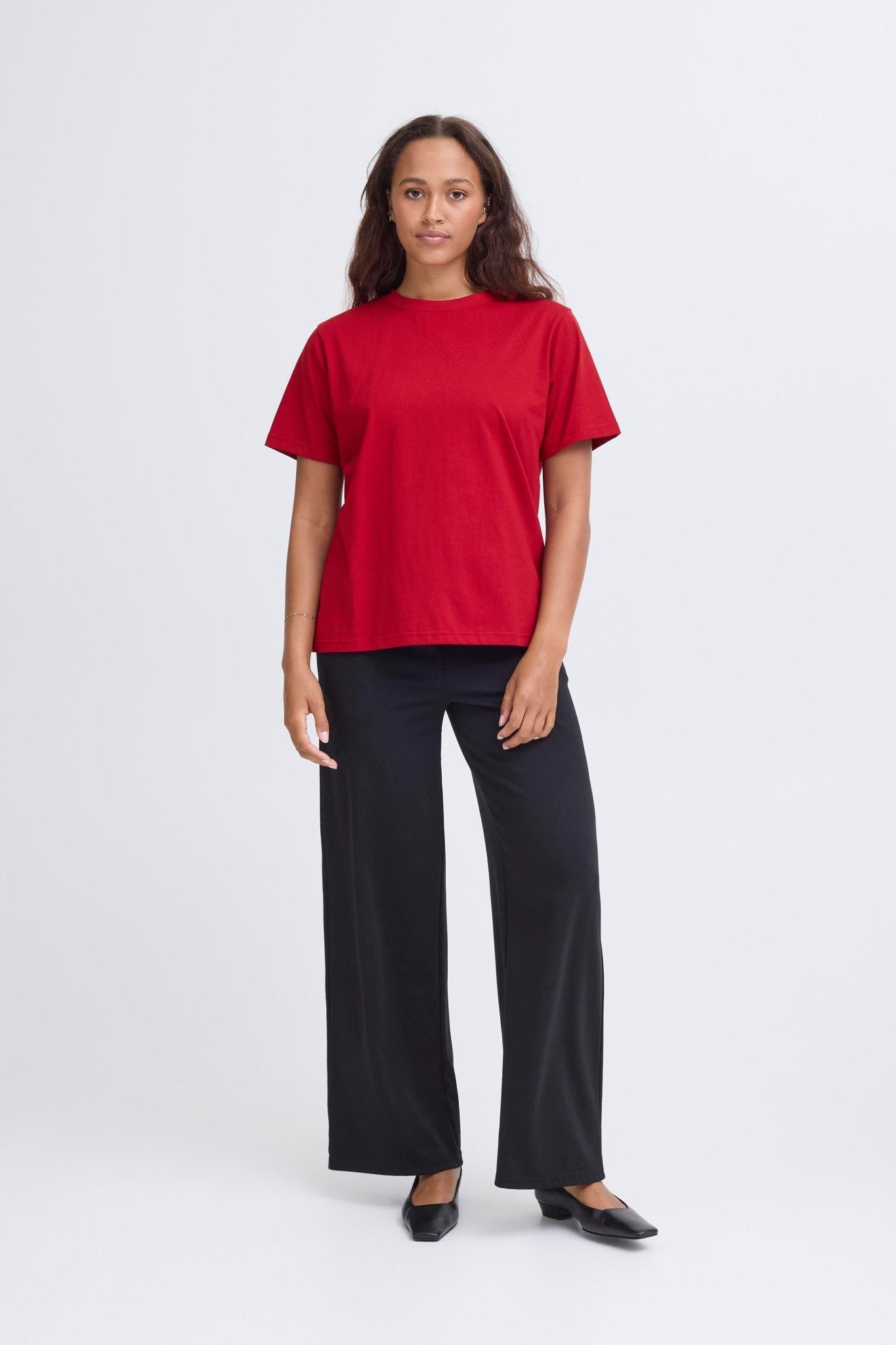 T-Shirt Loose Fit rot & blau - Blossom Hair & Fashion