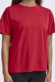 T-Shirt Loose Fit rot & blau - Blossom Hair & Fashion