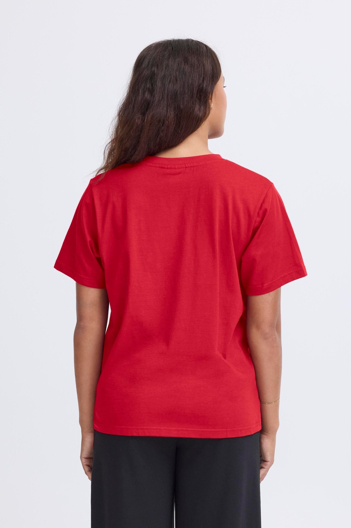 T-Shirt Loose Fit rot & blau - Blossom Hair & Fashion