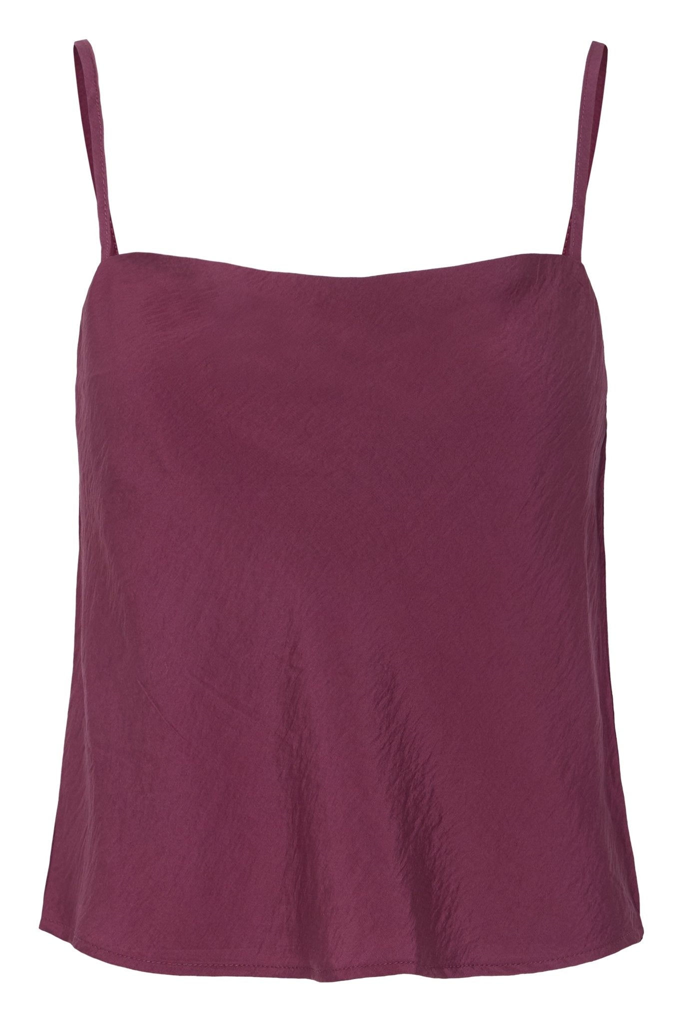 Top mit Spaghettiträgern in Hellblau oder Rot - Blossom Hair & Fashion