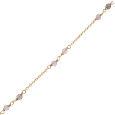 Vergoldetes Armband mit Labradorit – Zarter Schmuck für Deinen Look - Blossom Hair & Fashion