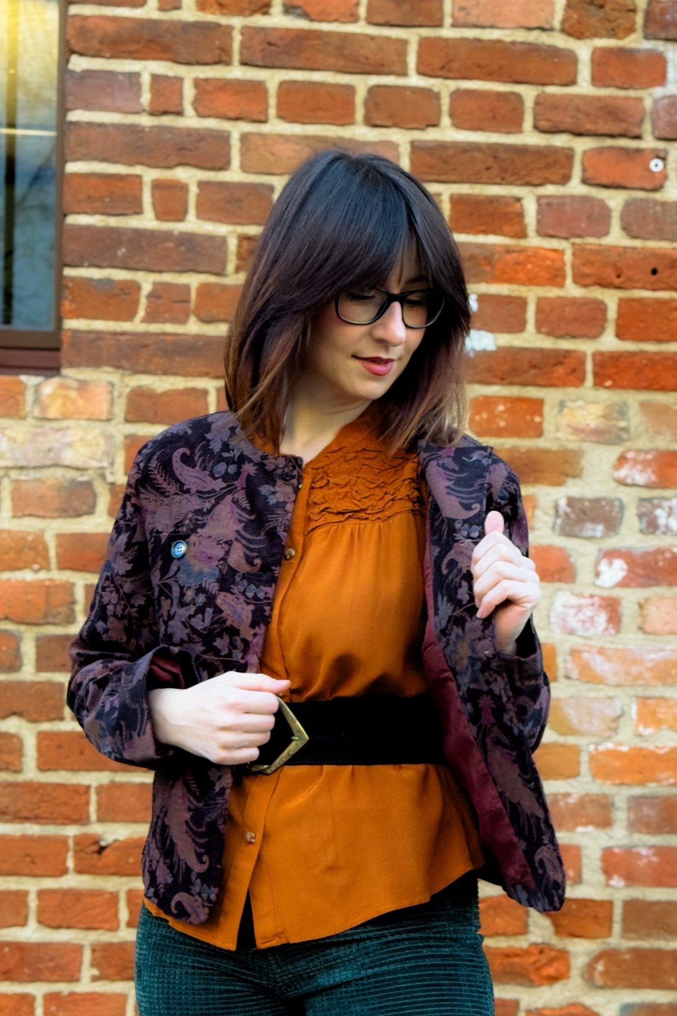 Vintage - inspirierte Amelia Jacke mit Barock - Blumenmuster - Blossom Hair & Fashion
