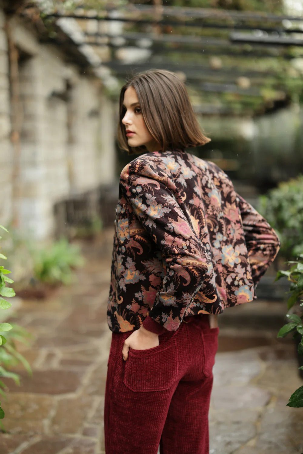 Vintage - inspirierte Amelia Jacke mit Barock - Blumenmuster - Blossom Hair &amp; Fashion