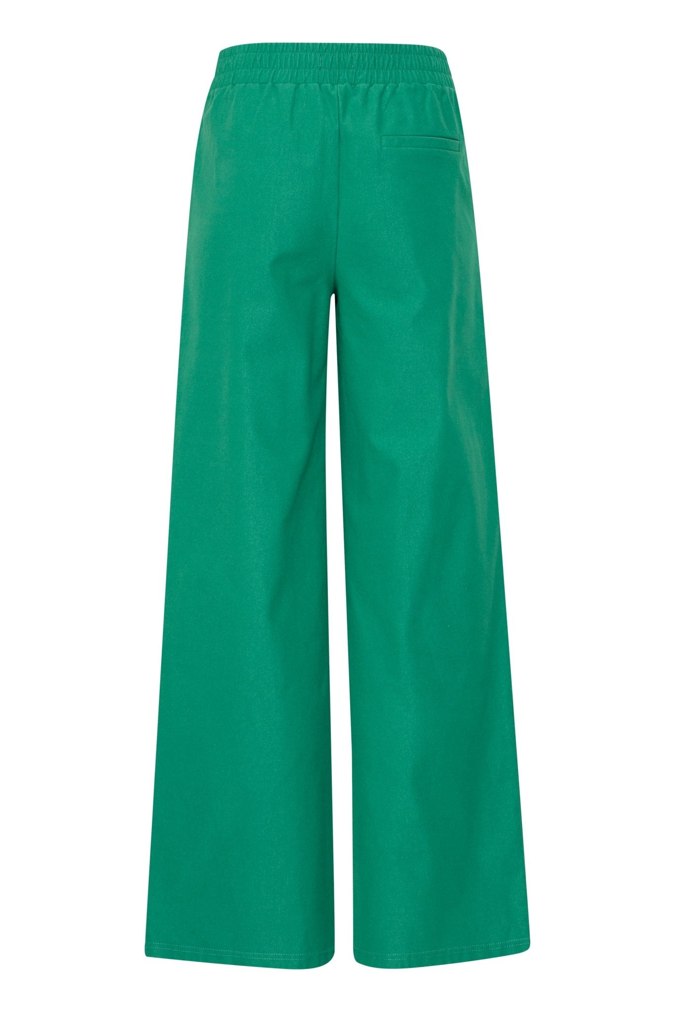 Weit geschnittene grüne Hose mit High - Waist - Blossom Hair & Fashion