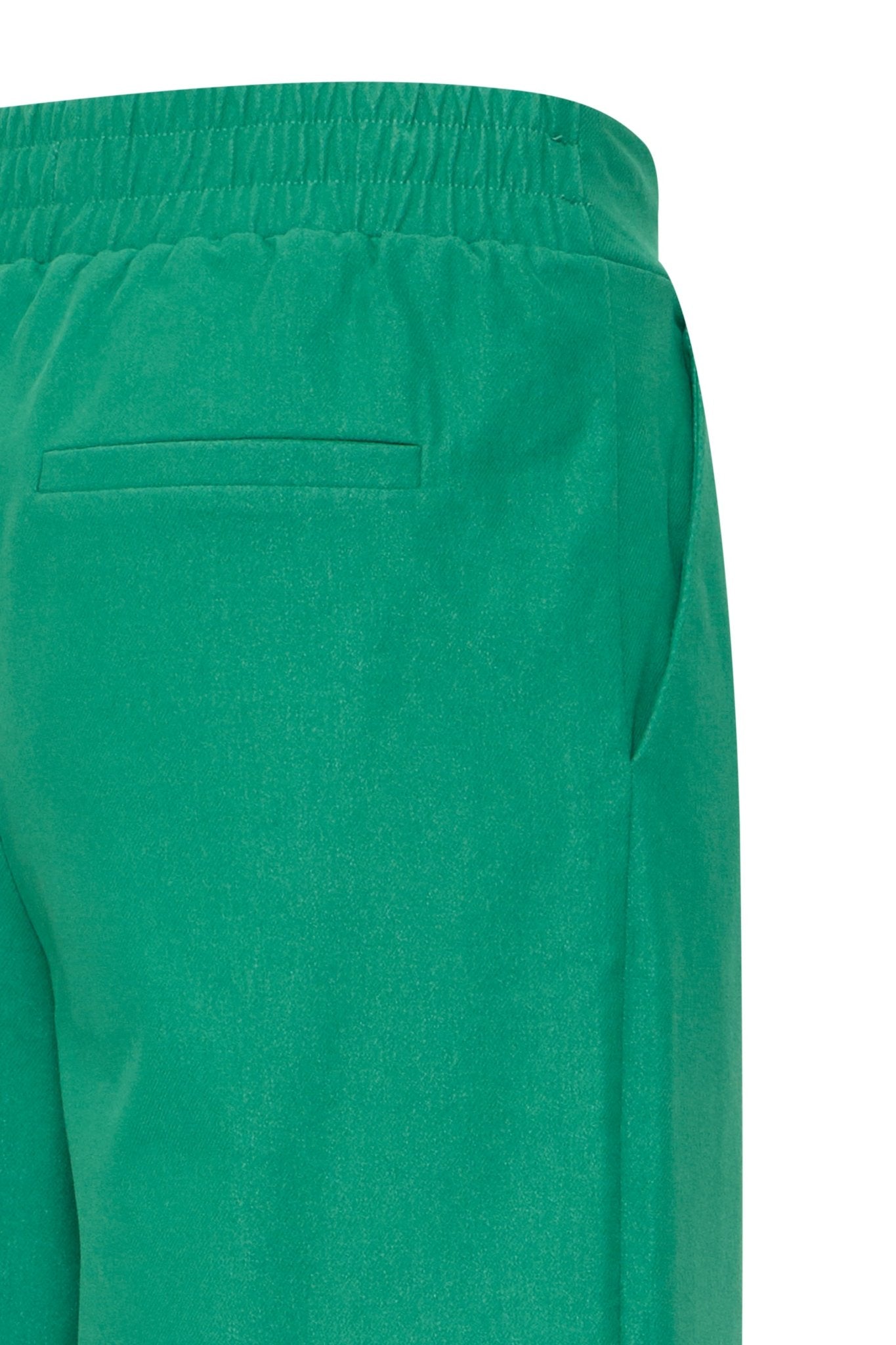 Weit geschnittene grüne Hose mit High - Waist - Blossom Hair & Fashion
