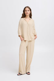 Weite Damenhose mit Gummibund in verschiedenen Farben - Blossom Hair & Fashion
