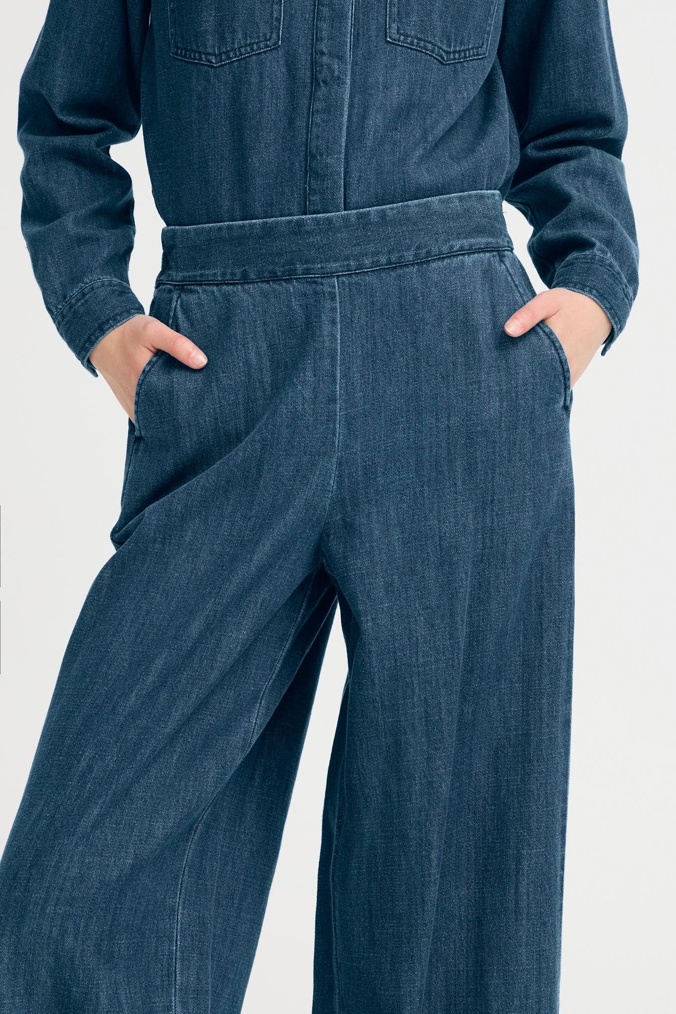 Weite Hose aus Denim - Mix - Blossom Hair & Fashion