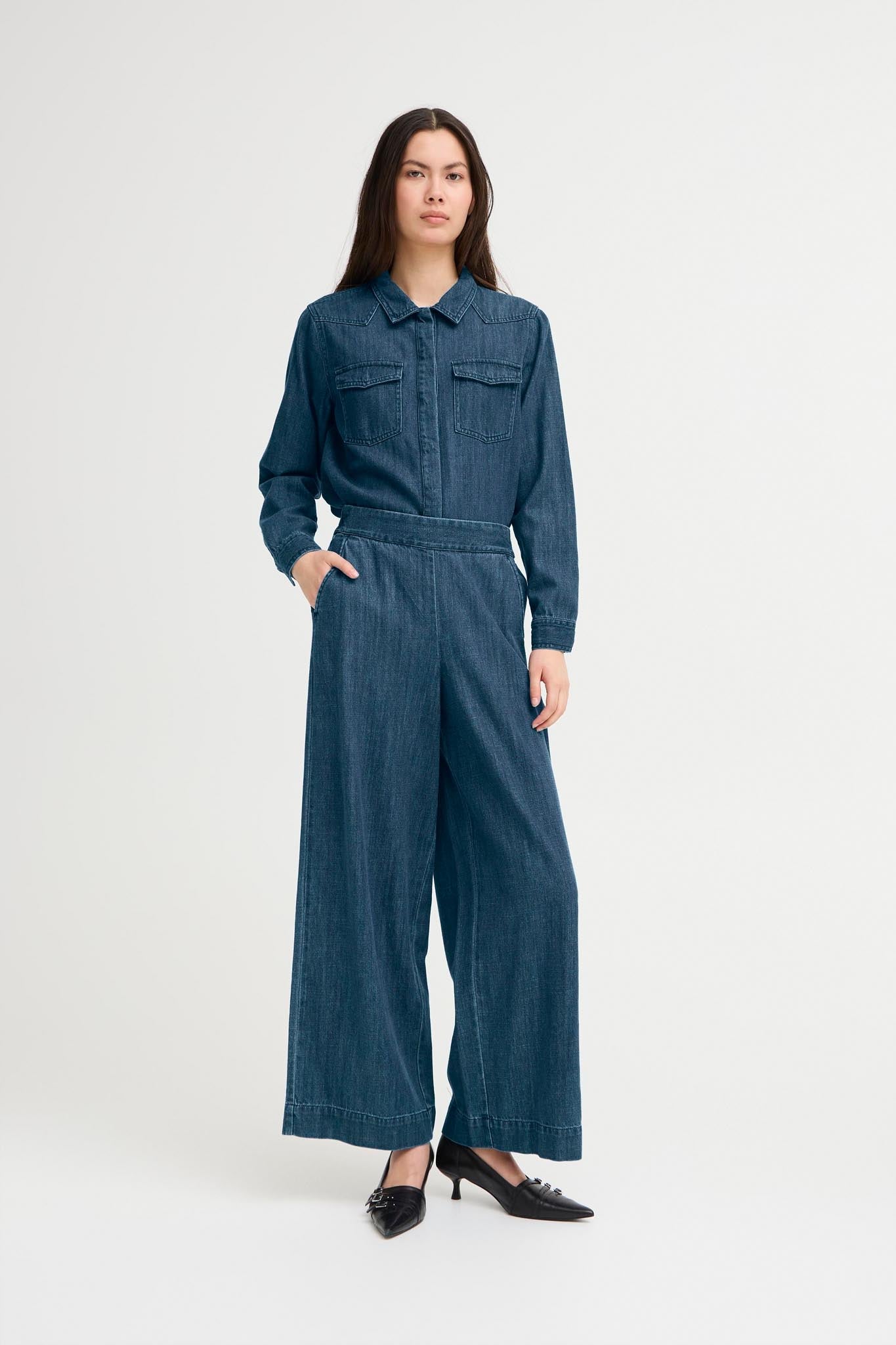 Weite Hose aus Denim - Mix - Blossom Hair & Fashion