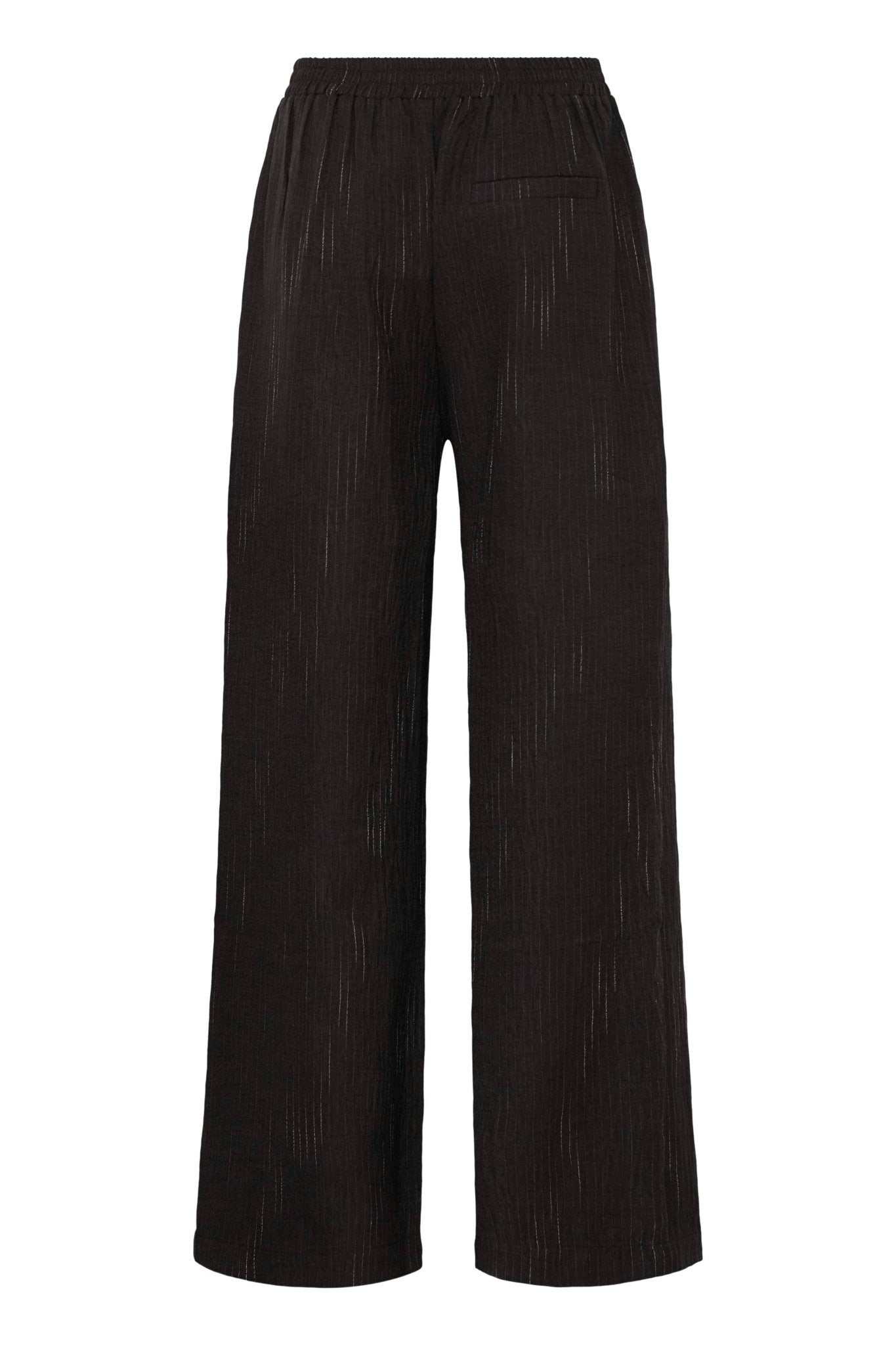 Weite Hose in Schwarz mit feiner Struktur - Blossom Hair & Fashion