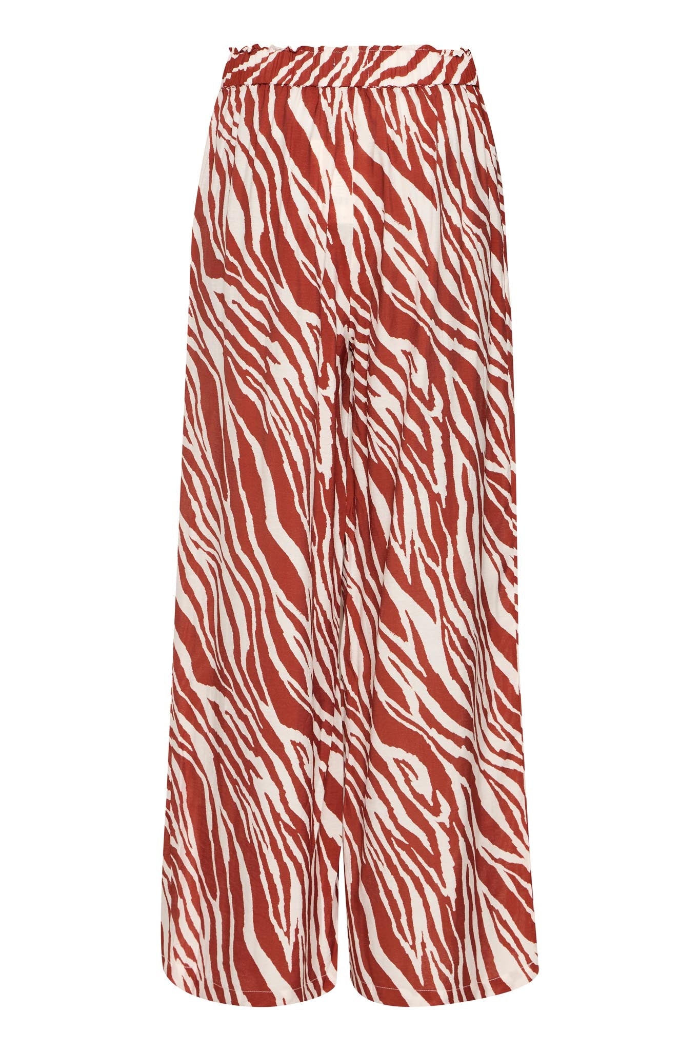 Weite Hose mit Animalprint und elastischem Bund - Blossom Hair & Fashion
