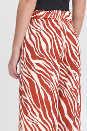 Weite Hose mit Animalprint und elastischem Bund - Blossom Hair & Fashion