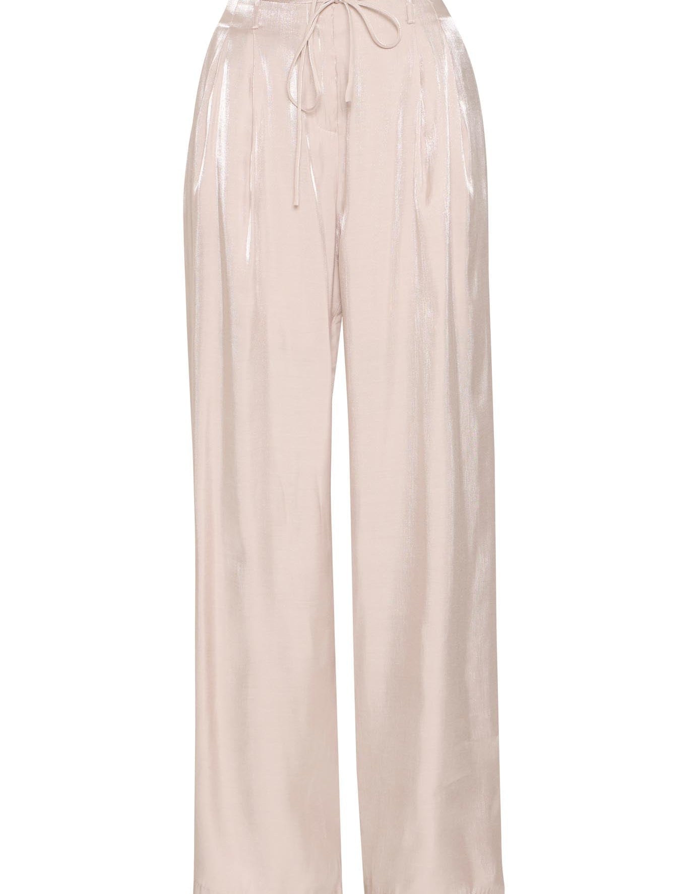 Weite Sommerhose in Seidenoptik – rosé - Blossom Hair & Fashion