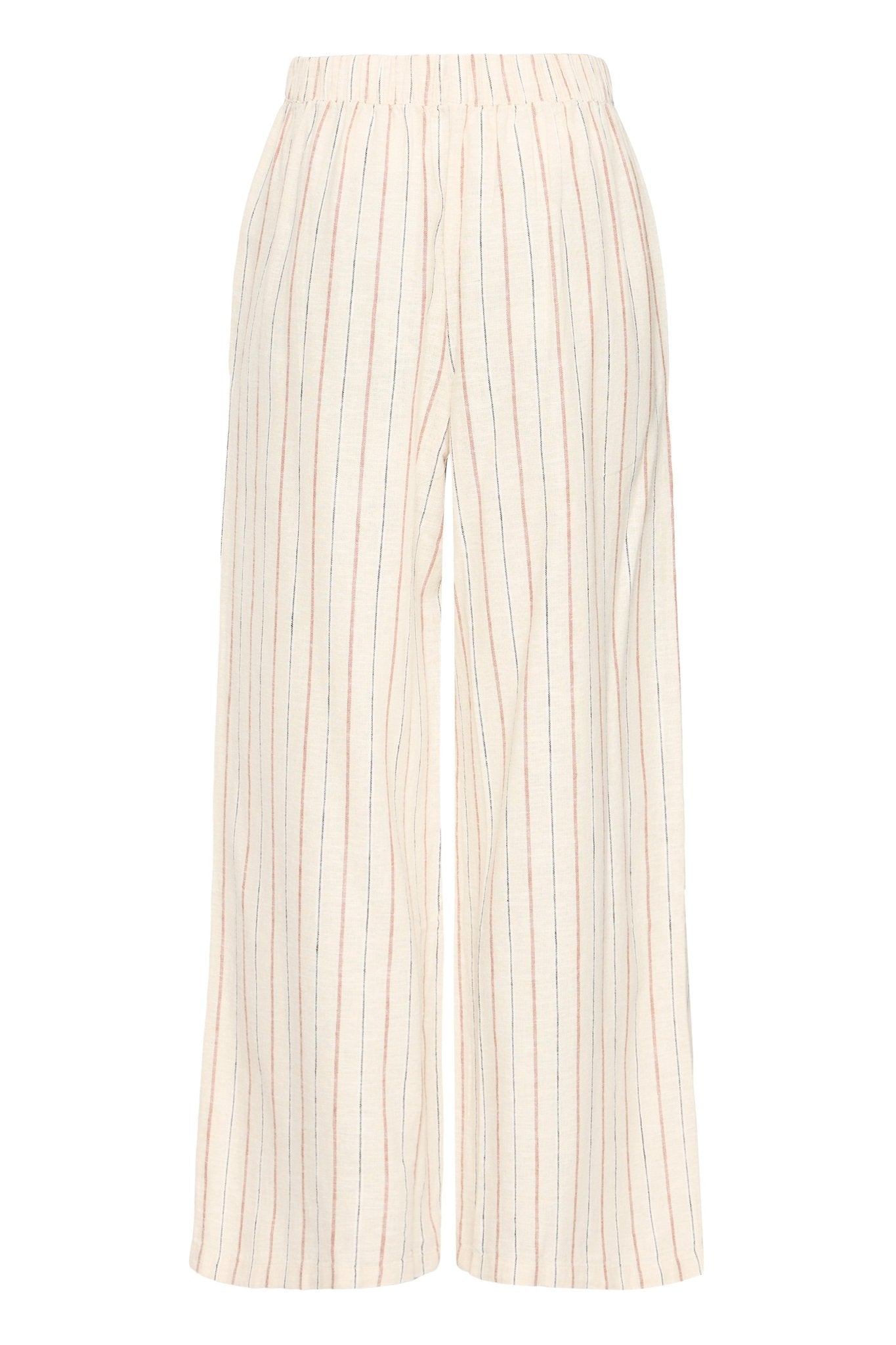Wide Leg Hose gestreift gestreift oder beige - Blossom Hair & Fashion