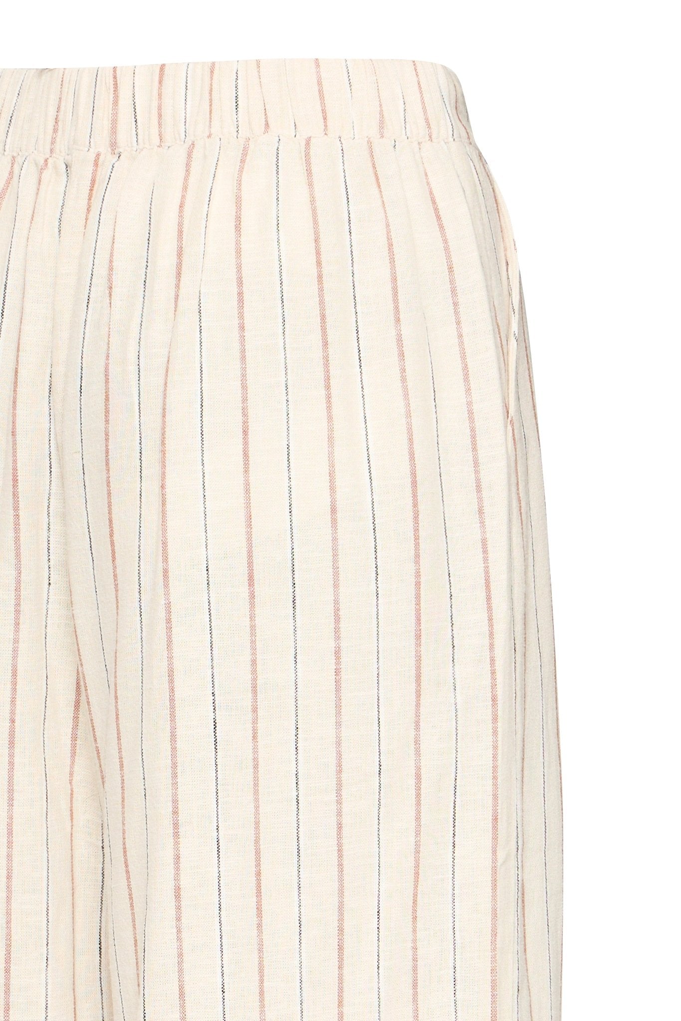 Wide Leg Hose gestreift gestreift oder beige - Blossom Hair & Fashion