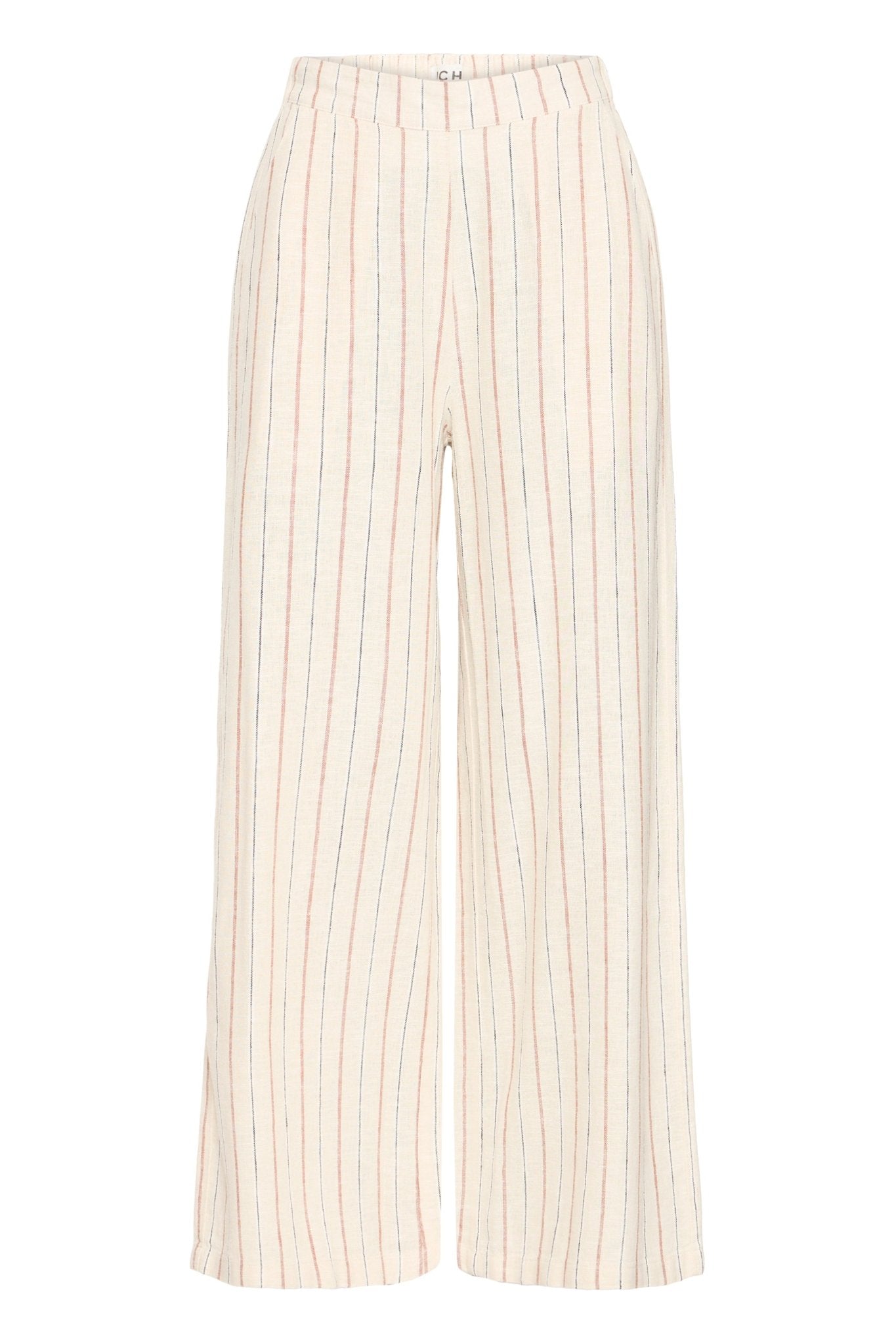 Wide Leg Hose gestreift gestreift oder beige - Blossom Hair & Fashion