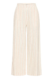 Wide Leg Hose gestreift gestreift oder beige - Blossom Hair & Fashion