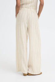 Wide Leg Hose gestreift gestreift oder beige - Blossom Hair & Fashion