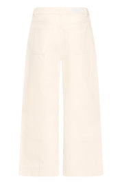 Wide Leg Hose in Creme mit geradem Bein - Blossom Hair & Fashion
