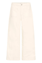 Wide Leg Hose in Creme mit geradem Bein - Blossom Hair & Fashion