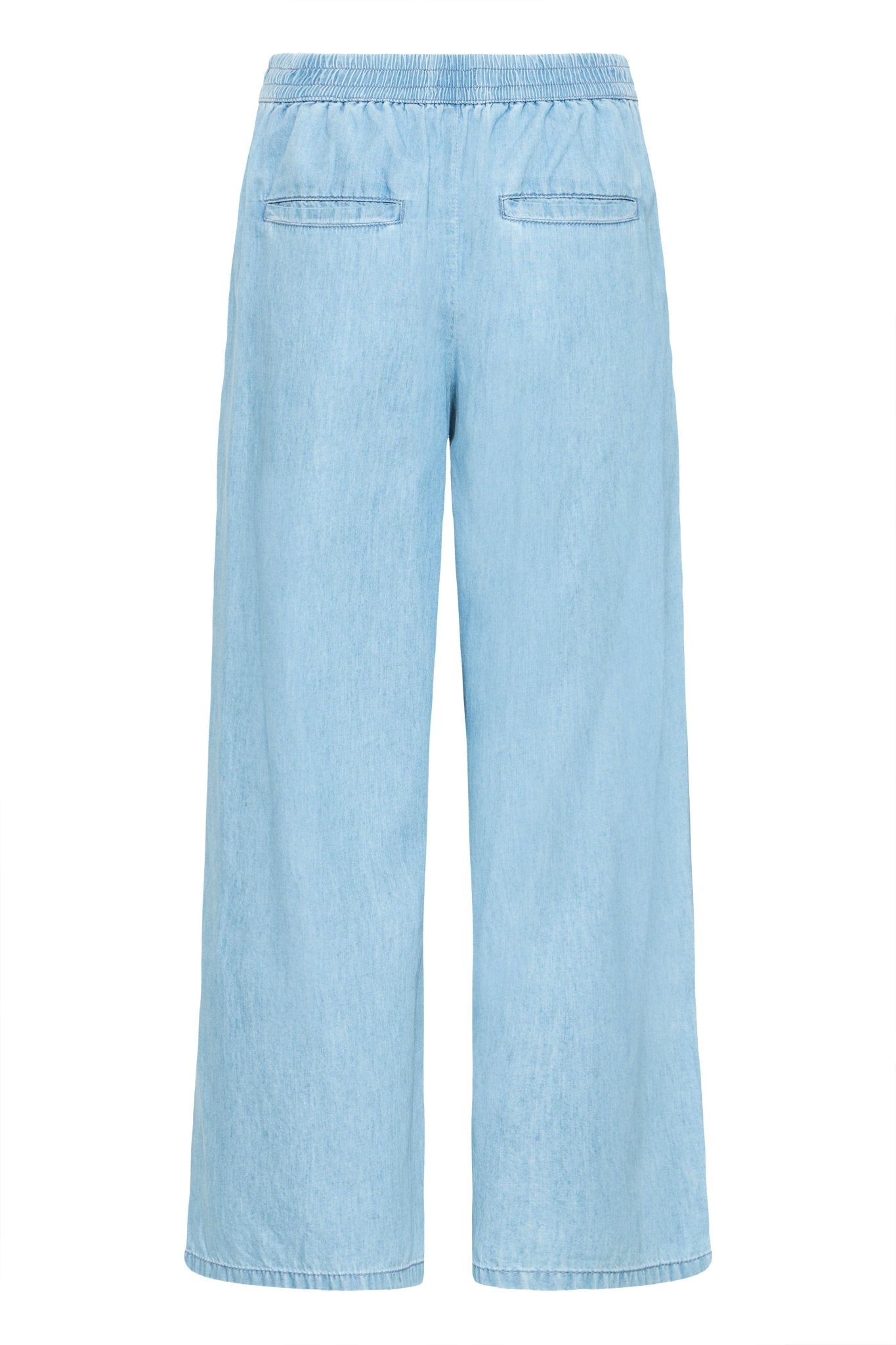 Wide Leg Hose in Hellblau mit Falten - Blossom Hair & Fashion