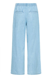 Wide Leg Hose in Hellblau mit Falten - Blossom Hair & Fashion