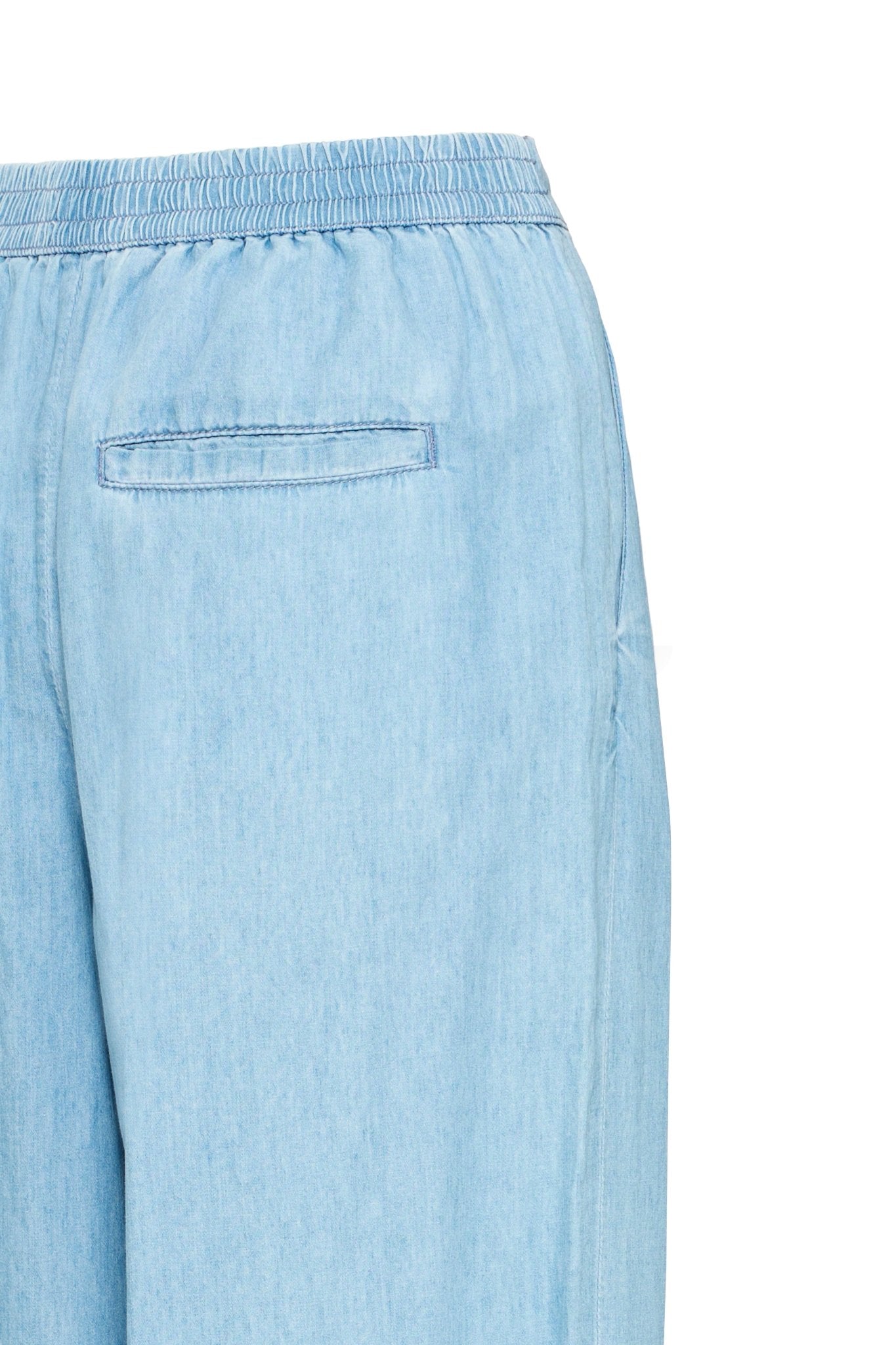 Wide Leg Hose in Hellblau mit Falten - Blossom Hair & Fashion