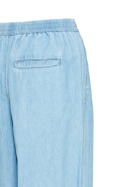 Wide Leg Hose in Hellblau mit Falten - Blossom Hair & Fashion
