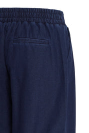Wide Leg Hose in Pastellgelb oder blau mit hohem Bund - Blossom Hair & Fashion