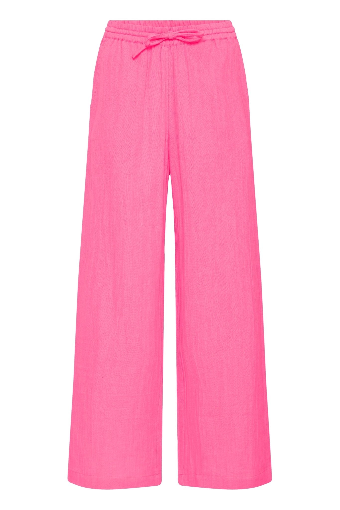 Wide Leg Hose in Pink oder Grün - Blossom Hair & Fashion