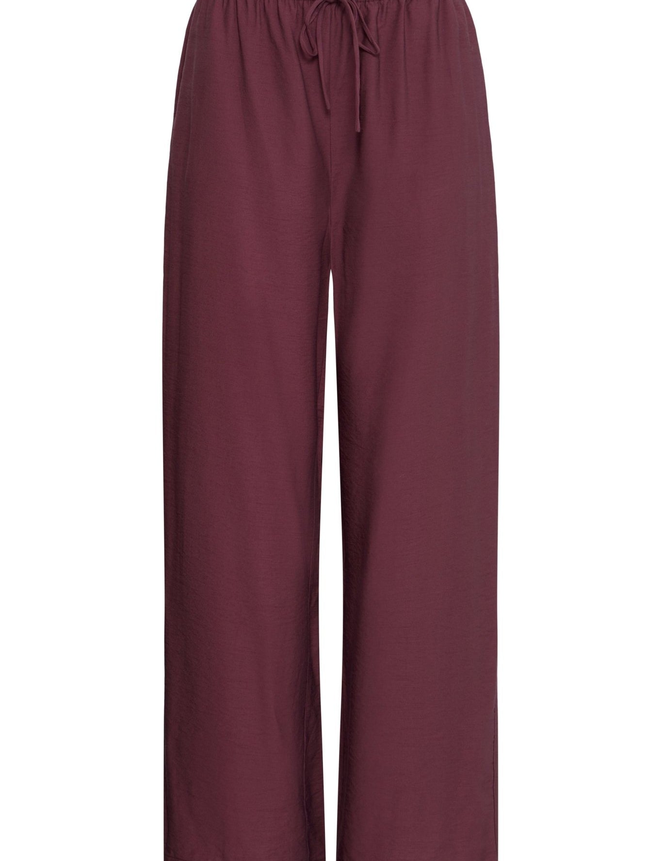 Wide Leg Hose mit Bindeband in Bordeaux - Blossom Hair & Fashion