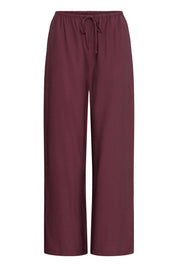 Wide Leg Hose mit Bindeband in Bordeaux - Blossom Hair & Fashion