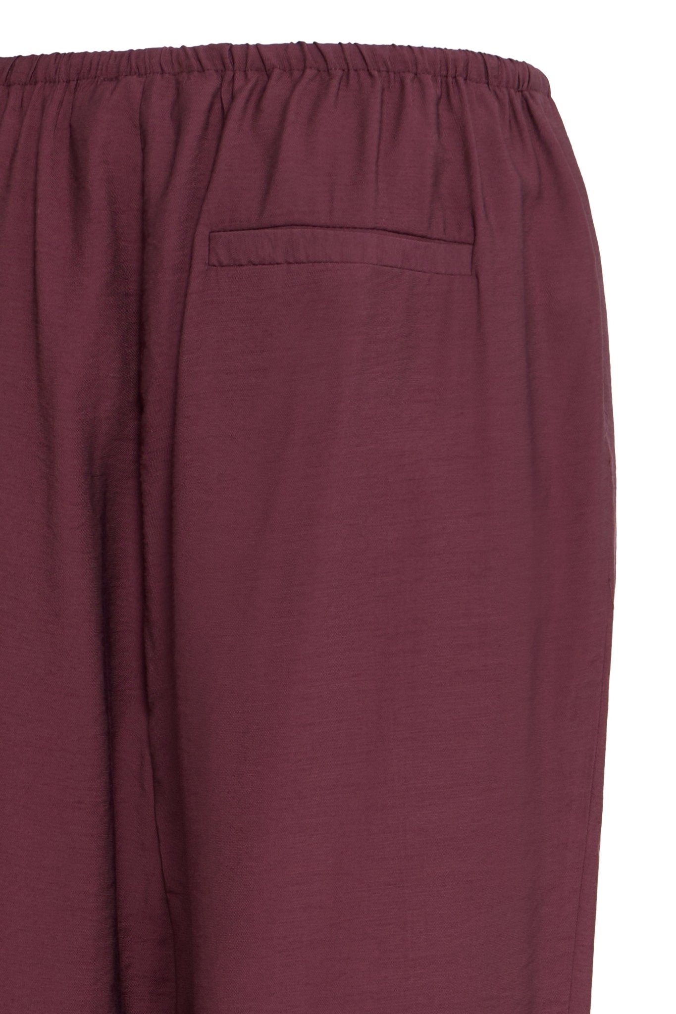 Wide Leg Hose mit Bindeband in Bordeaux - Blossom Hair & Fashion